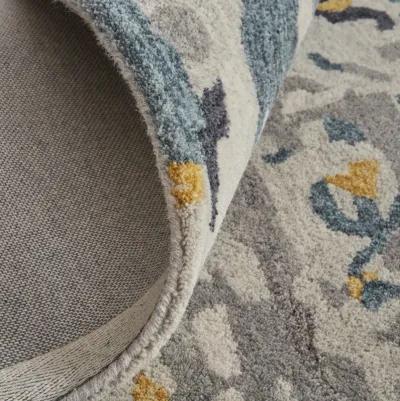 Everley 8644F Gray/Yellow/Blue 5' x 8' Rug