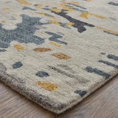 Everley 8644F Gray/Yellow/Blue 5' x 8' Rug