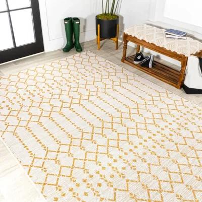 Ourika Moroccan Geometric Textured Weave Indoor/Outdoor Runner Rug