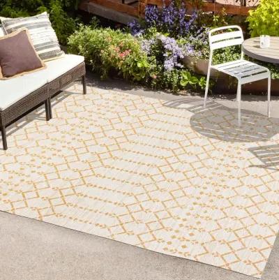 Ourika Moroccan Geometric Textured Weave Indoor/Outdoor Runner Rug