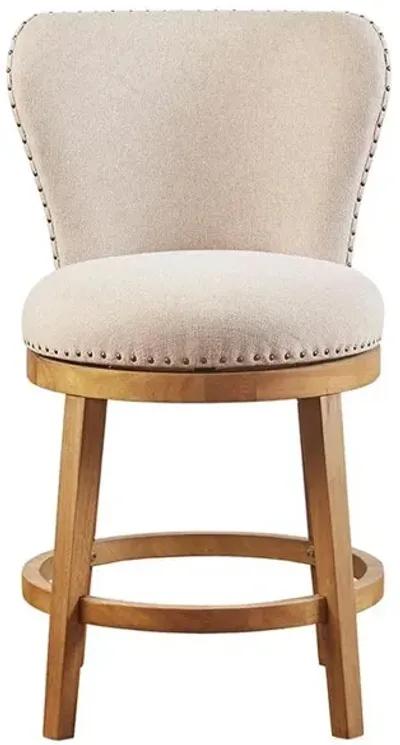 Belen Kox Upholstered 360 Degree Swivel Counter Stool, Tan, Belen Kox