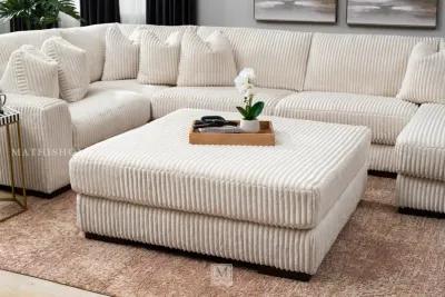 Lindyn Ivory Oversized Ottoman