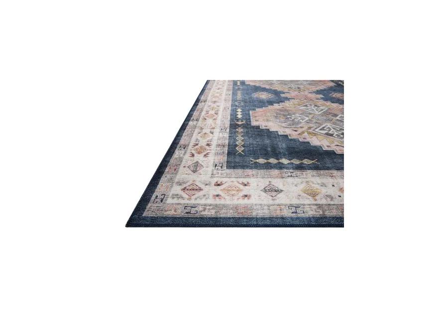 Heidi HEI03 Denim/Blush 3'6" x 5'6" Rug by Loloi II