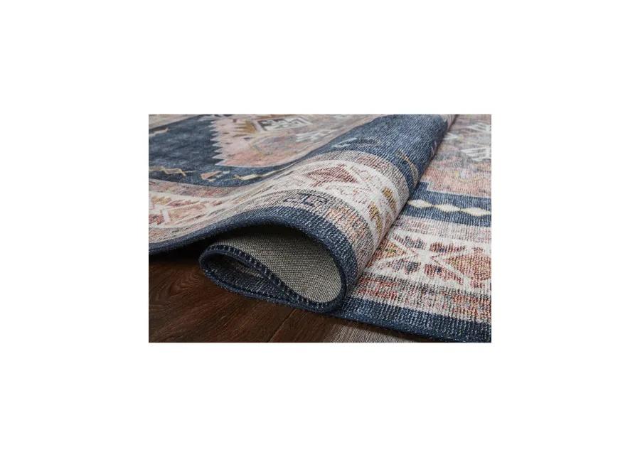 Heidi HEI03 Denim/Blush 3'6" x 5'6" Rug by Loloi II