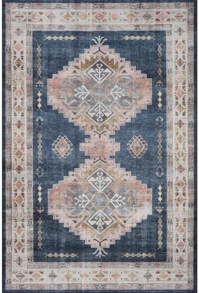 Heidi HEI03 Denim/Blush 3'6" x 5'6" Rug by Loloi II