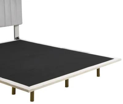 Merax Modern Velvet  Platform Bed with Sensor Light