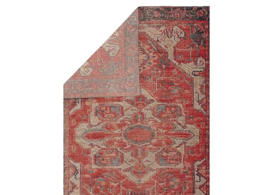 Polaris Leighton Red 2'8" x 10' Runner Rug