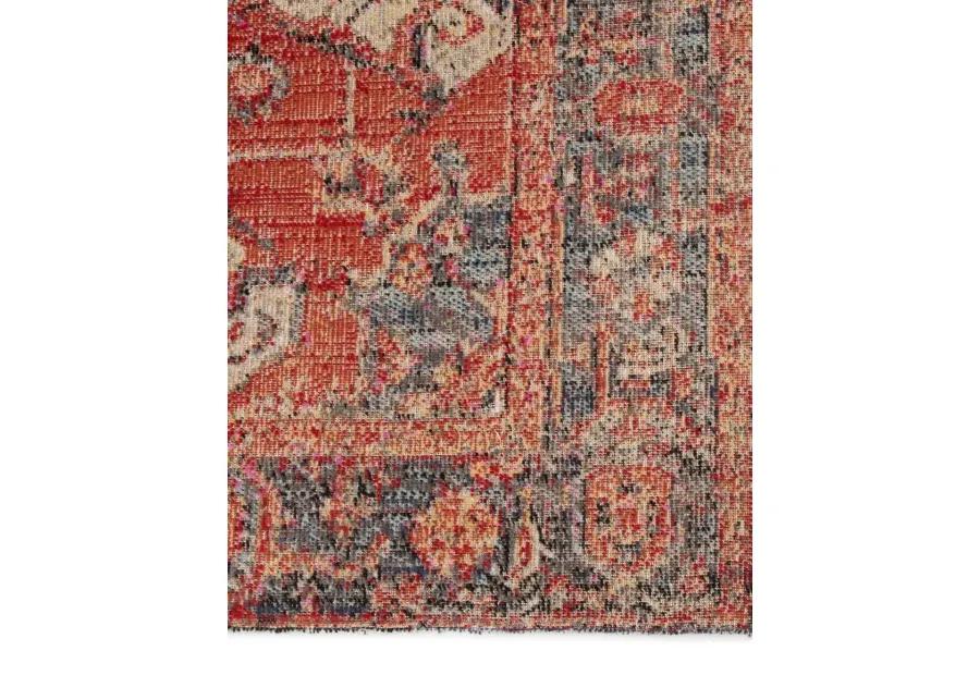 Polaris Leighton Red 2'8" x 10' Runner Rug