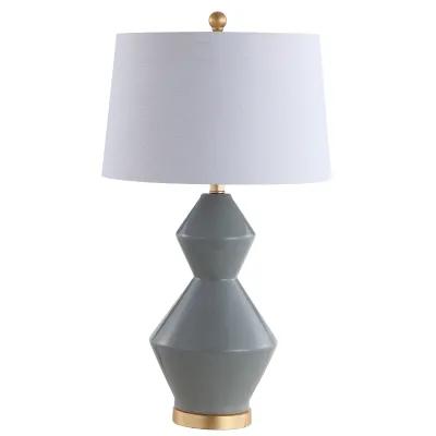 Alba Geometric Ceramicmetal LED Table Lamp