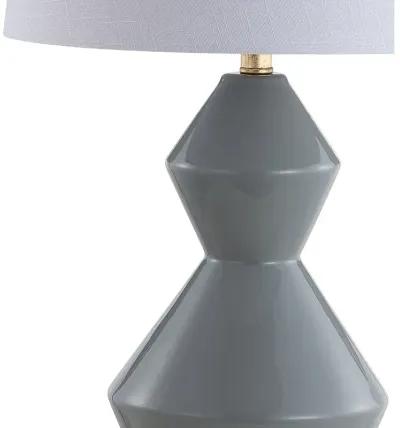 Alba Geometric Ceramicmetal LED Table Lamp