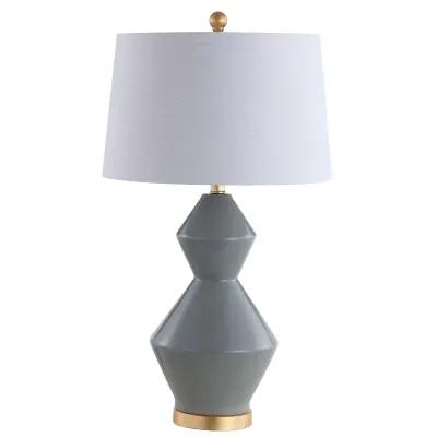 Alba Geometric Ceramicmetal LED Table Lamp