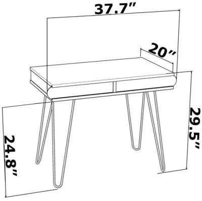 Lora Metal Legs 2 Tier Modern Desk