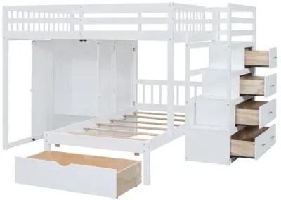 Merax Bunk Bed with Storage Staircase