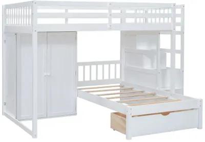 Merax Bunk Bed with Storage Staircase