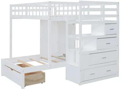 Merax Bunk Bed with Storage Staircase