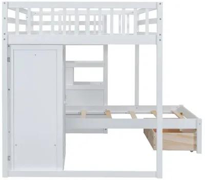 Merax Bunk Bed with Storage Staircase