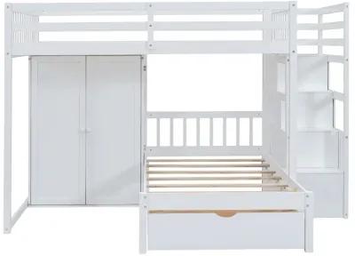 Merax Bunk Bed with Storage Staircase