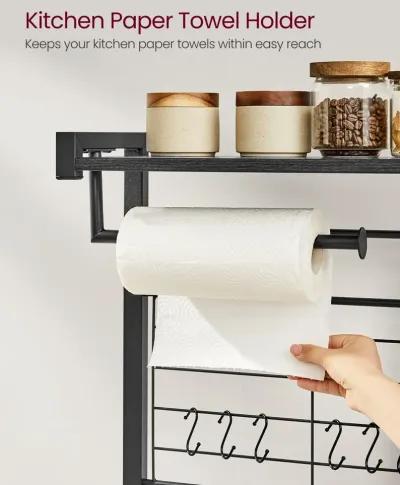 Bakers Rack with Magnetic Knife Holder