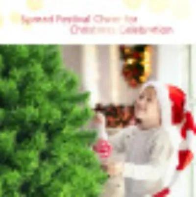 Snow Flocked Artificial Christmas Tree with Metal Stand