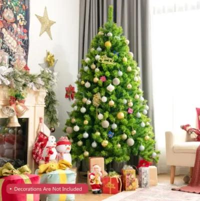 Snow Flocked Artificial Christmas Tree with Metal Stand