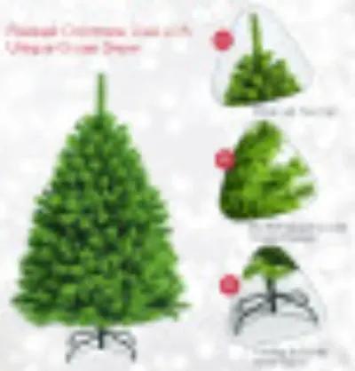 Snow Flocked Artificial Christmas Tree with Metal Stand