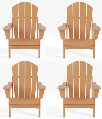 WestinTrends Outdoor Patio Folding Adirondack Chair (Set of 4)