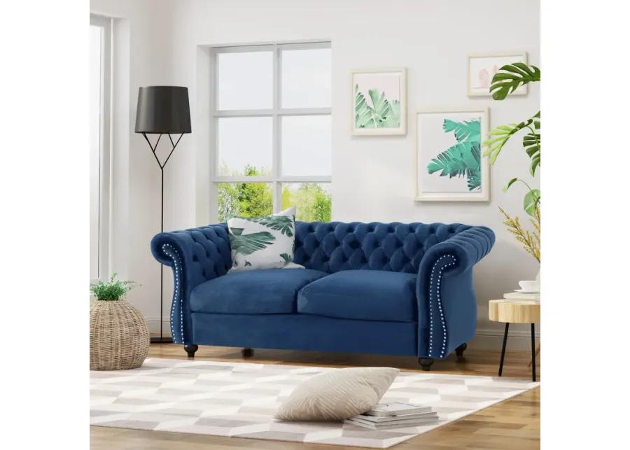 Merax Traditional Chesterfield Loveseat Sofa