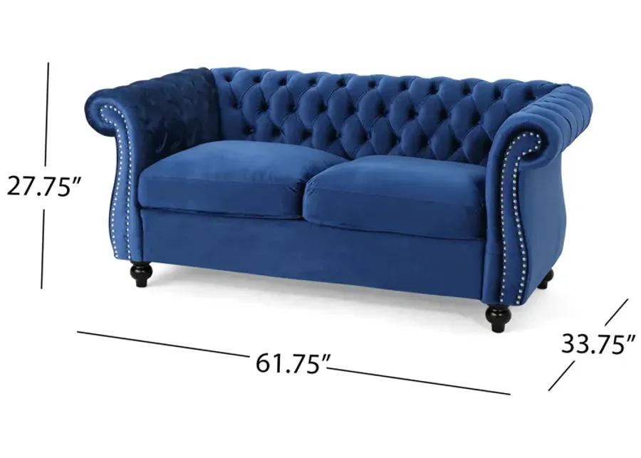 Merax Traditional Chesterfield Loveseat Sofa