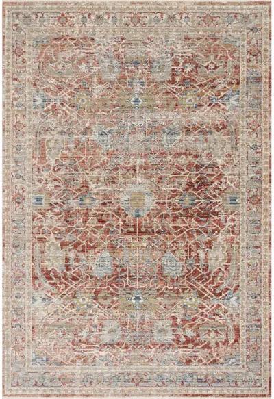 Claire CLE01 Red/Ivory 7'10" x 10'2" Rug