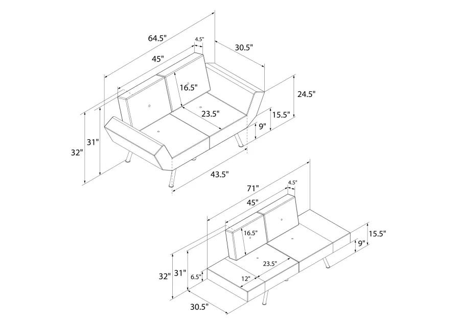 Euro Loveseat Futon