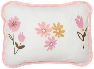 Lambs & Ivy Little Garden Luxury Embroidered Floral Decorative Throw Pillow