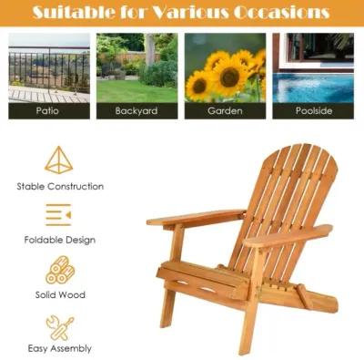 Hivvago 3 Pieces Adirondack Chair Set with Widened Armrest