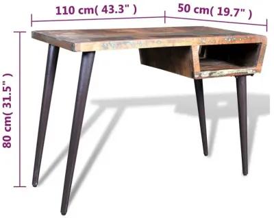 Reclaimed Wood Desk with Iron Legs, 241138