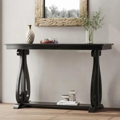 Merax Rustic Vintage Console Table with Open Shelf