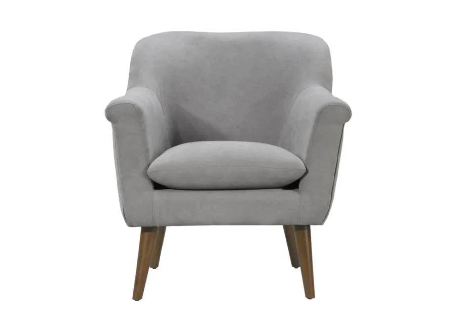 Shelby Steel Woven Fabric Oversized Armchair