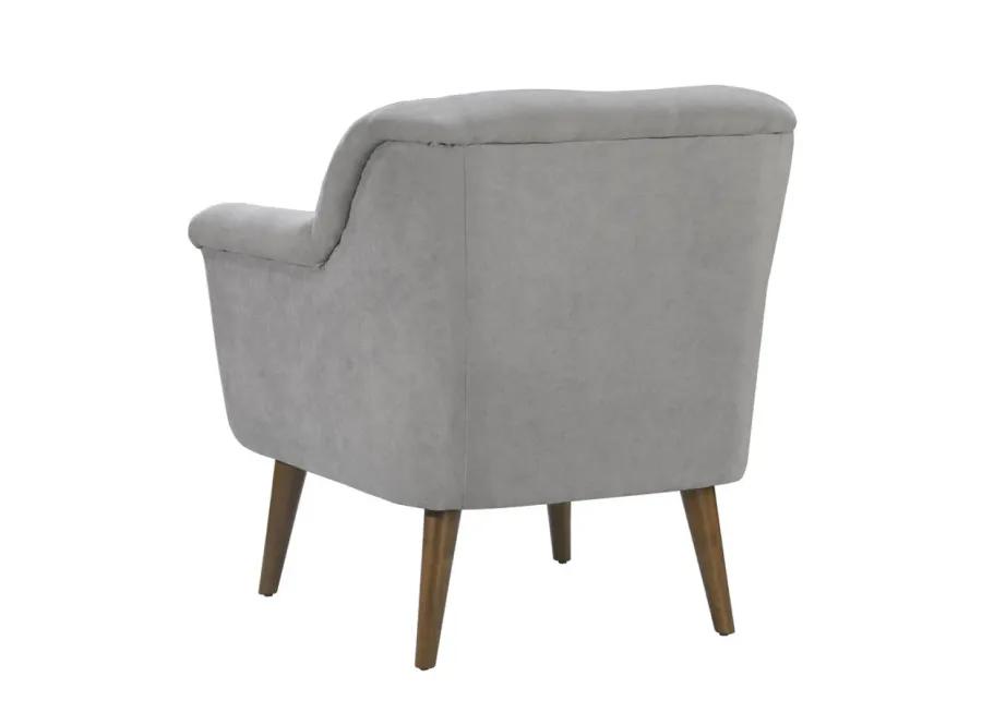 Shelby Steel Woven Fabric Oversized Armchair