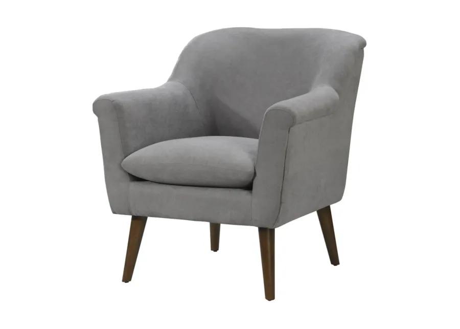 Shelby Steel Woven Fabric Oversized Armchair