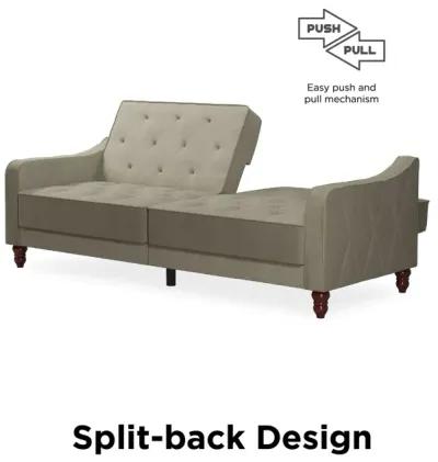 Vintage Tufted Split Back Futon