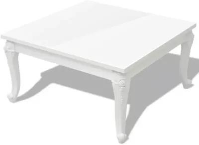 vidaXL Coffee Table 31.5"x31.5"x16.5" High Gloss White