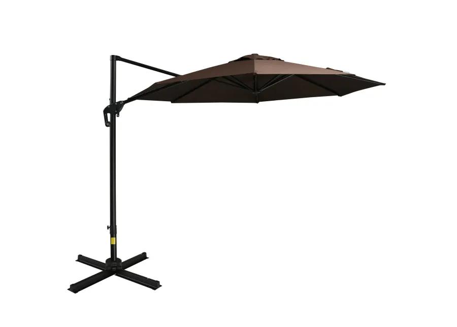 Outdoor Porch Canopy Covered Umbrella Pole with UV Resistance and 360 Rotation