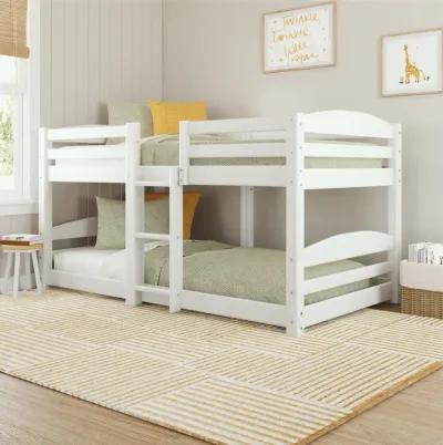 DHP Birley Low Wood Twin over Twin Bunk Bed for Kids