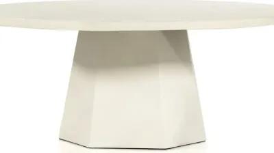 Bowman Outdoor Coffee Table - White Concrete