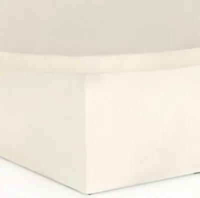 Bowman Outdoor Coffee Table - White Concrete