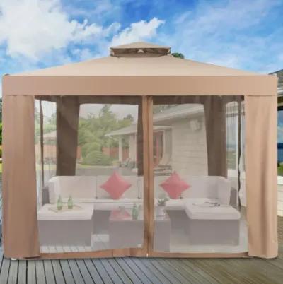 Canopy Gazebo Tent Shelter Garden Lawn Patio with Mosquito Netting