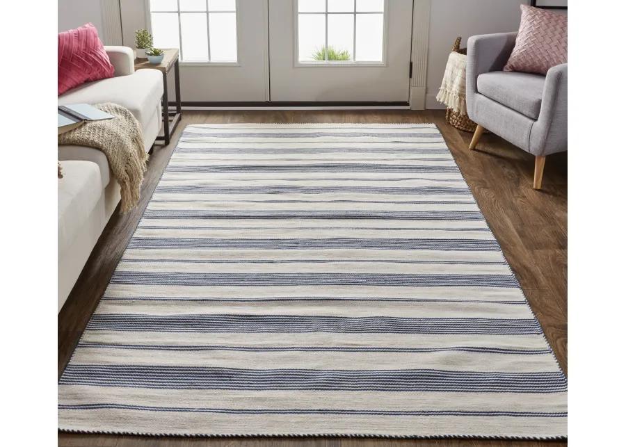 Duprine 0560F White/Ivory/Blue 4' x 6' Rug