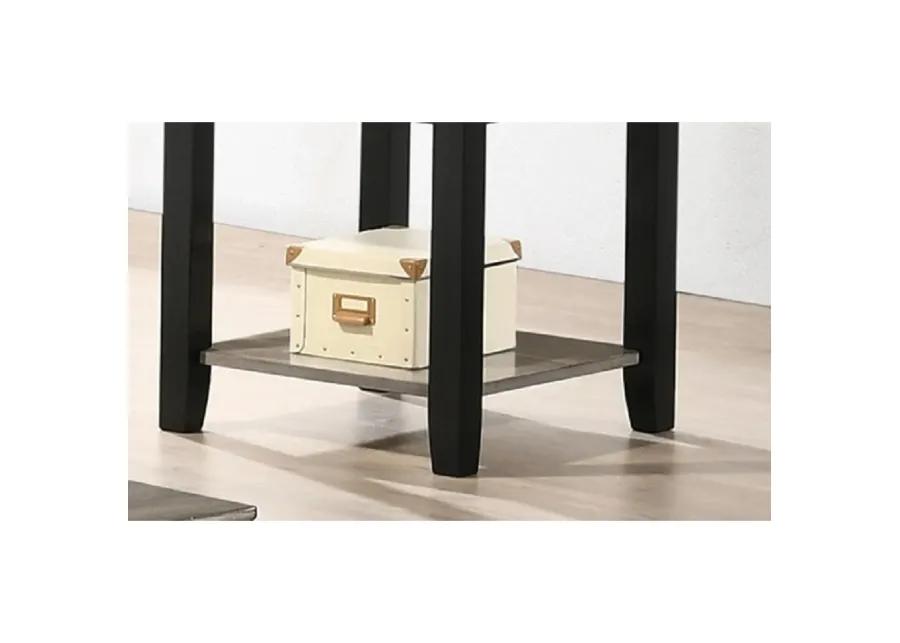 Simple Modern Look Wooden 1pc End Table Living Room Sofa Side Table Solid Rubberwood