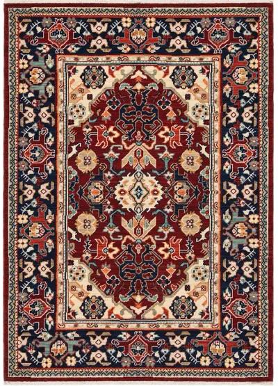 Lilihan 5'3" x 7'6" Red Rug