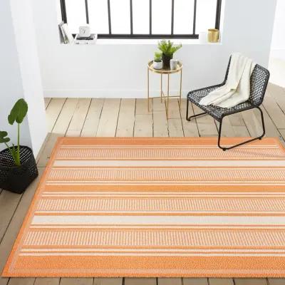 Haynes Modern Double Stripe Indoor/Outdoor Area Rug