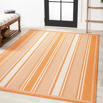 Haynes Modern Double Stripe Indoor/Outdoor Area Rug