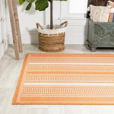 Haynes Modern Double Stripe Indoor/Outdoor Area Rug